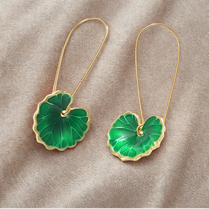 TURQUOISE LEAF EARRINGS (PAIR)