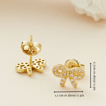 TWINKLE BOW STUDS (PAIR)