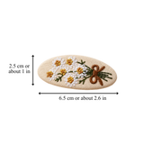 FLORAL EMBROIDERED HAIR CLIP