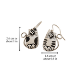 SILVER CAT EARRINGS (PAIR)
