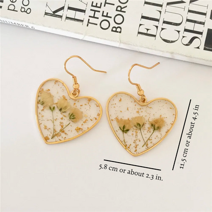 BLOSSOM HEART EARRINGS (PAIR)