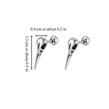 BIRD SKULL EARRINGS (PAIR)