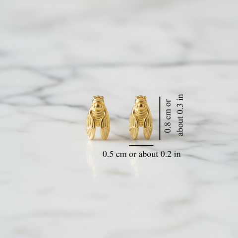 TINY CICADA STUDS (PAIR)