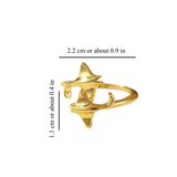 GOLD MANTA RAY RING (ADJUSTABLE)