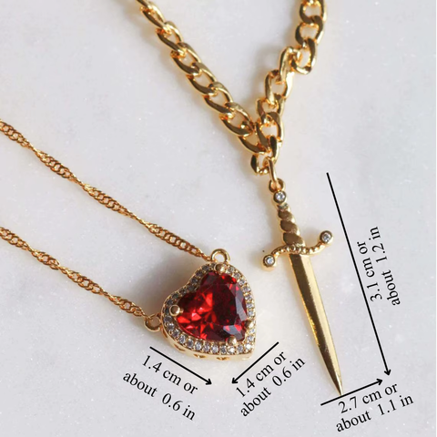 HEART & SWORD NECKLACE