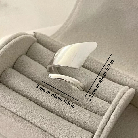 SCULPTED SILVER WRAP RING (ADJUSTABLE)