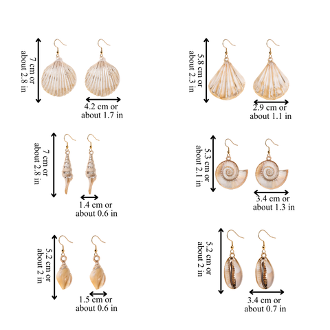 SEASHELL EARRINGS (PAIR)
