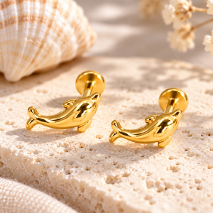 TINY DOLPHIN STUDS (PAIR)