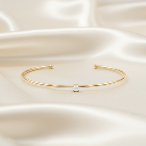 PEARL CUFF BRACELET (ADJUSTABLE)