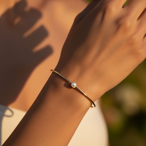 PEARL CUFF BRACELET (ADJUSTABLE)