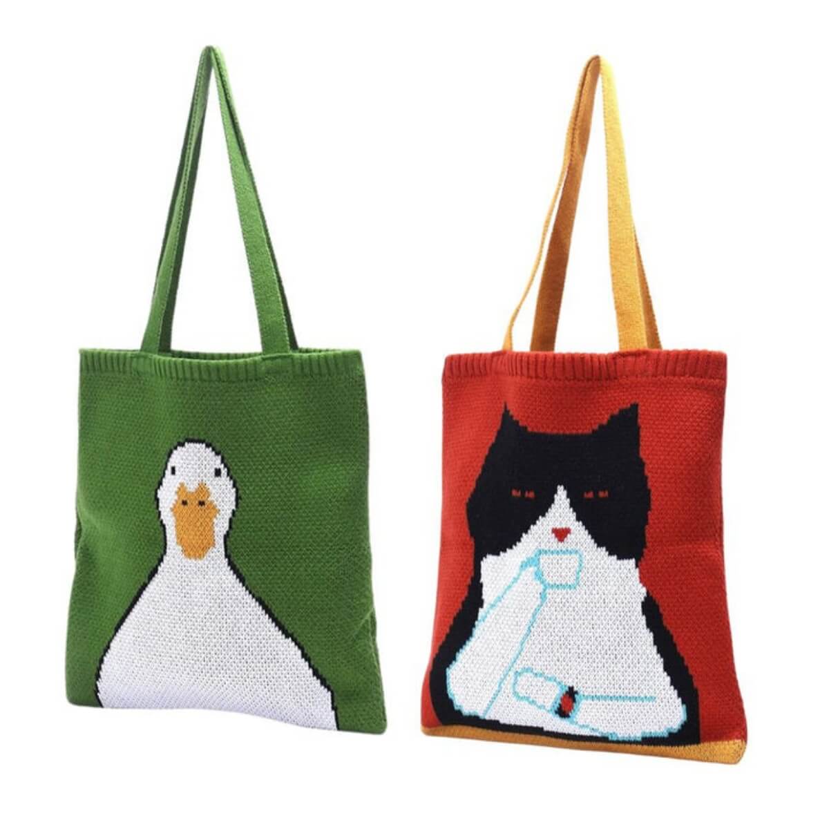 POLKA CAT - Knit Tote Bag – centinelle