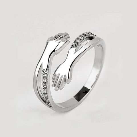 A Hug To You Sterling Silver Ring - Rock & Spark