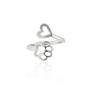 Paw Heart Promise Ring