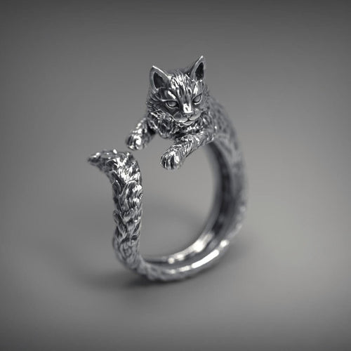 HUGGING FELINE RING (ADJUSTABLE)