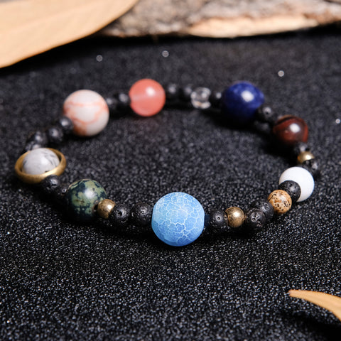 Amazon.com: MENGLINA Women Stone Bead Charm Bracelet Universe Galaxy the  Eight Planets Nine Planets in the Solar System Guardian Star Bracelets:  Clothing, Shoes & Jewelry