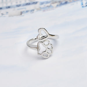 PAW HEART RING (ADJUSTABLE)