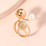 Spherical Pearl Ring