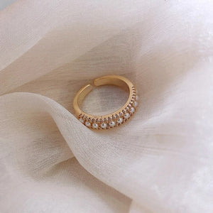 GOLD PEARL RING (ADJUSTABLE)