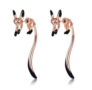 WAGGLING TAIL FOX EARRINGS (PAIR)