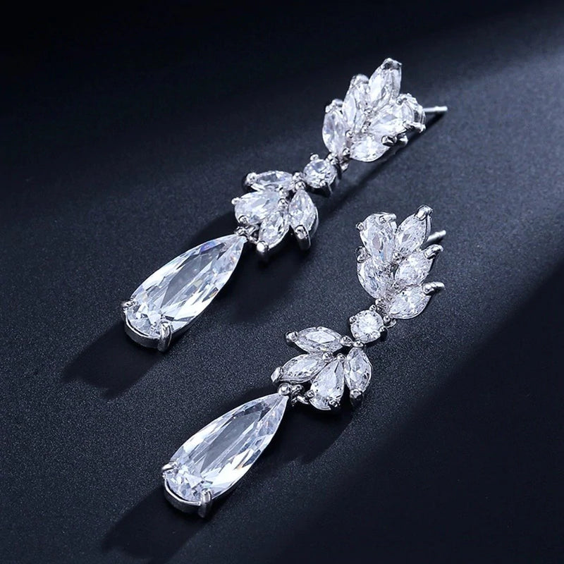 MARQUISE BRIDAL EARRINGS (PAIR)