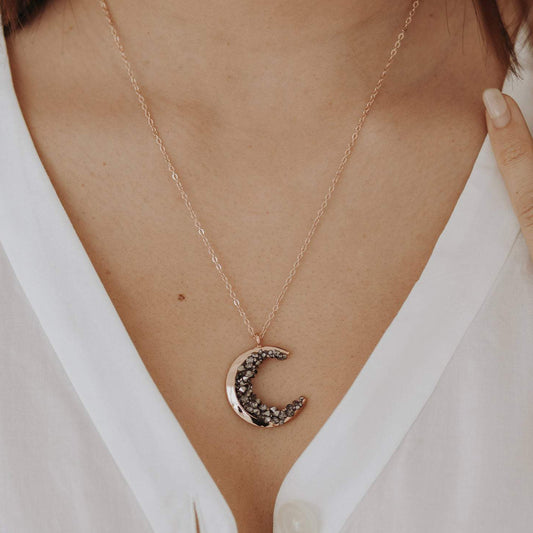 CRYSTAL MOON NECKLACE