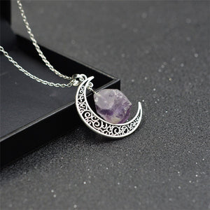 GEMSTONE MOON NECKLACE