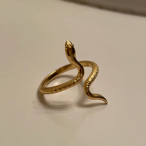 Gold Snake Adjustable Ring