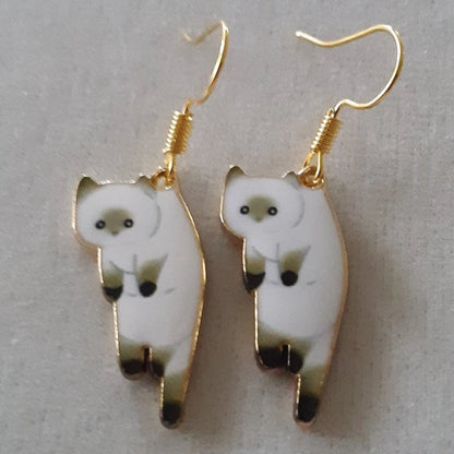 DANGLING CATS EARRINGS (PAIR)