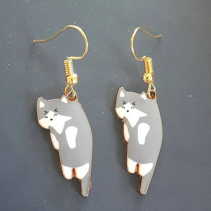 DANGLING CATS EARRINGS (PAIR)