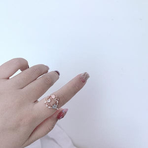 PINK OPAL BUTTERFLY RING (ADJUSTABLE)